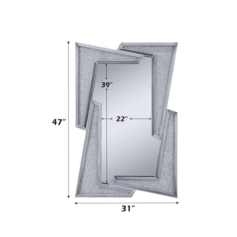 Noralie - 47" Accent Mirror - Mirrored & Faux Diamonds