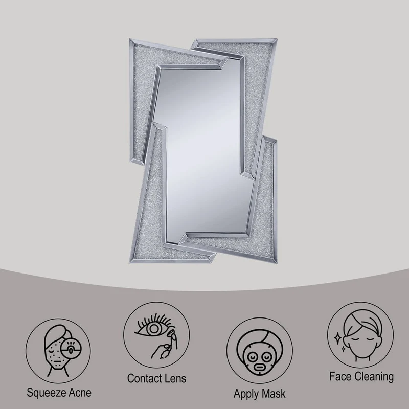 Noralie - 47" Accent Mirror - Mirrored & Faux Diamonds