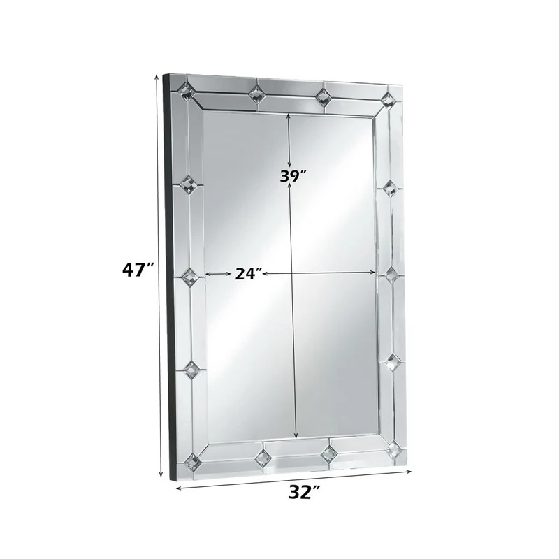 Hessa - Accent Mirror - Mirrored & Faux Rhinestones