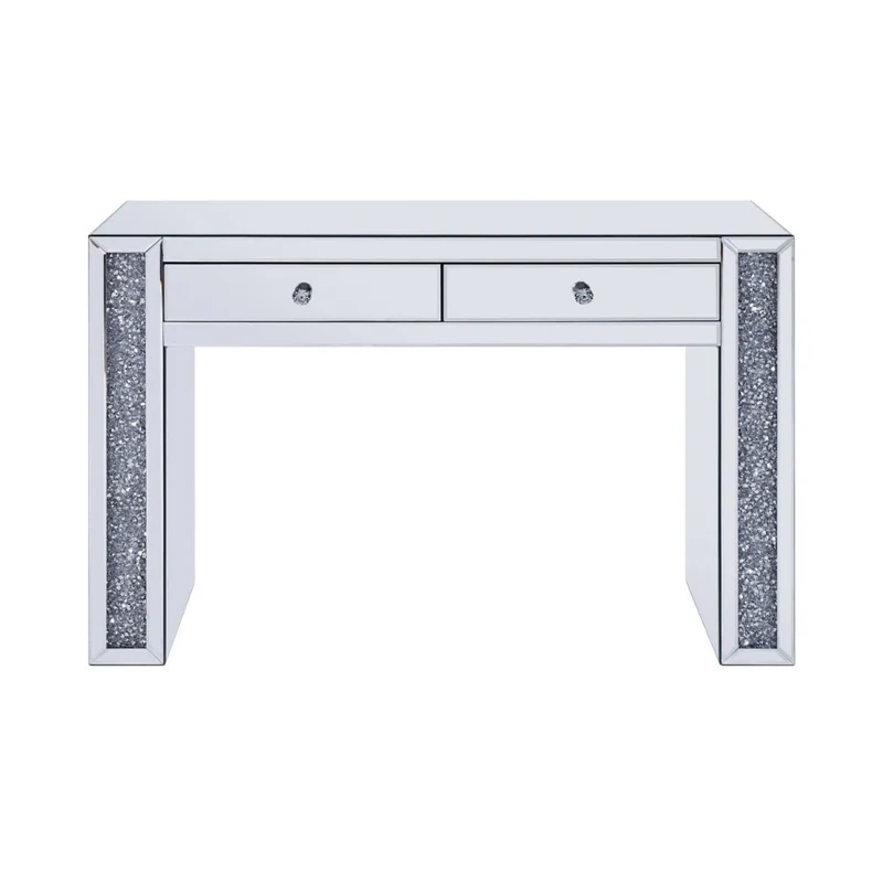Noralie - Vanity Desk - Faux Diamonds & Mirrored