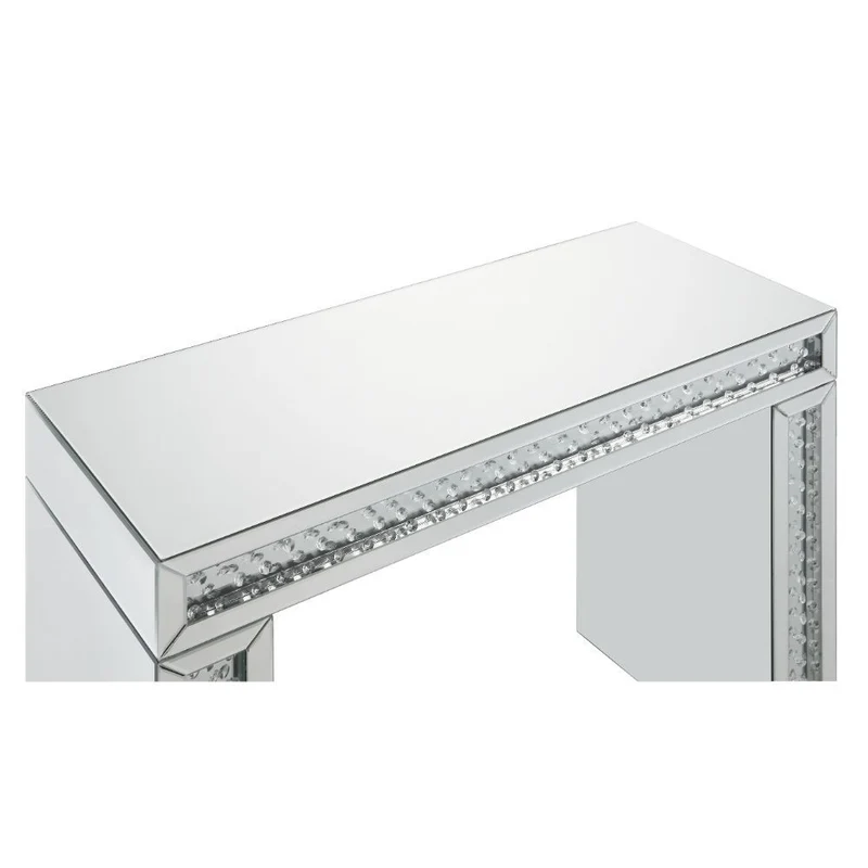 Nysa - 31" Vanity Desk - Mirrored & Faux Crystals
