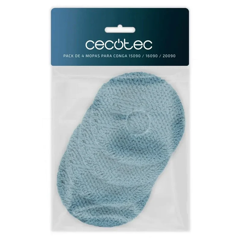 Pack de 4 mopas compatibles Conga 15090 16090 20090 para una limpieza eficiente Cecotec