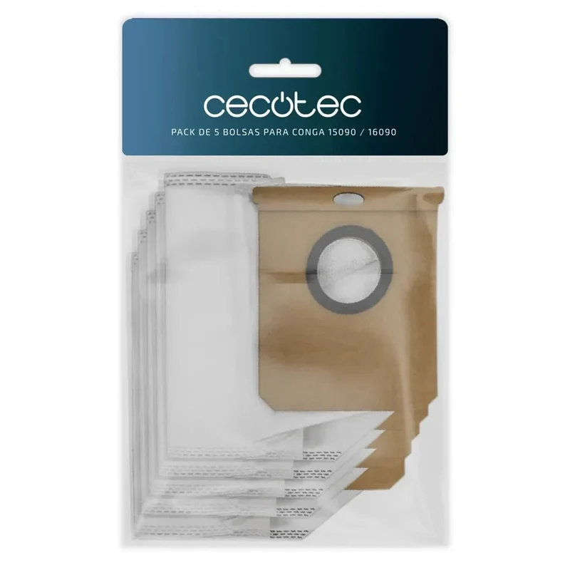 Pack de 5 bolsas compatibles Conga 15090 16090 para una limpieza eficaz de Cecotec