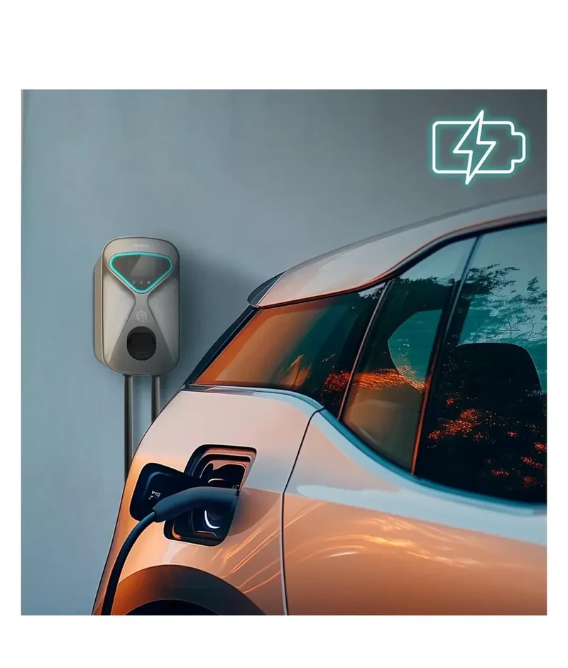 Cargador monofásico PIT&STOP 7 kW para vehículos eléctricos con cable de 5 m y pantalla LCD IP65 de Cecotec