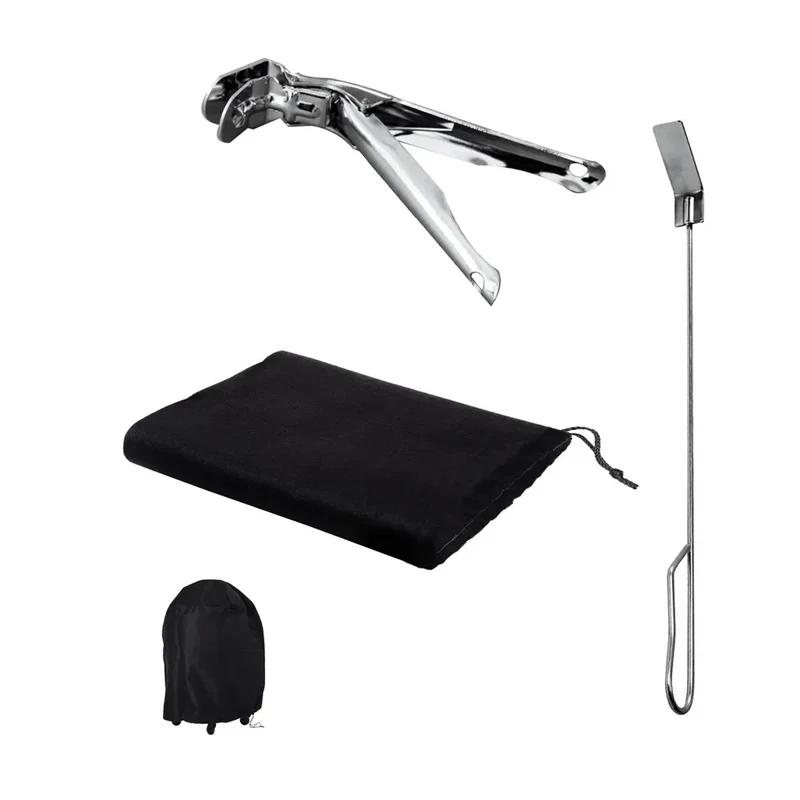 Kit de accesorios esenciales para Barbacoa Kamado con pinzas cubierta y atizador DragonPack 6600 S Cecotec