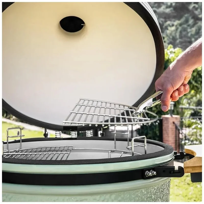 Kit de accesorios esenciales para Barbacoa Kamado con pinzas cubierta y atizador DragonPack 6600 S Cecotec