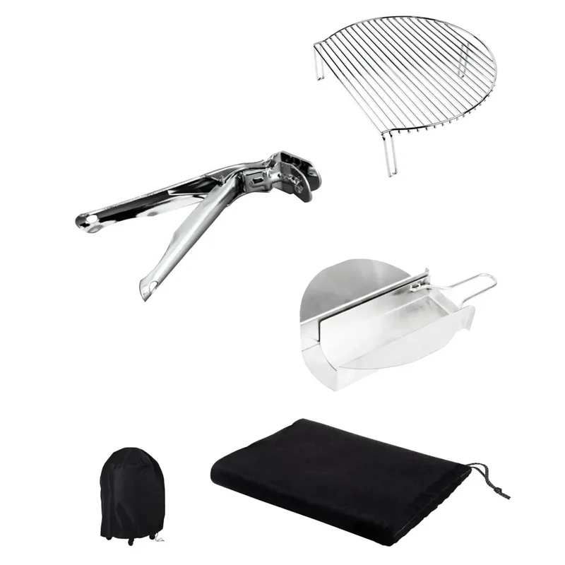 Pack de accesorios DragonPack 6000 m con pinzas cubierta protectora Recolector de Cenizas y Expansor de parrilla Cecotec