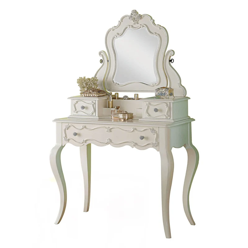 Edalene - Vanity Desk With Mirror - Pearl White