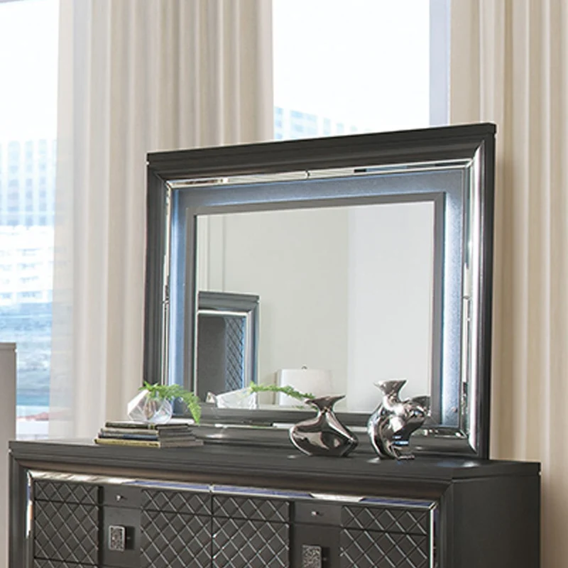 Sawyer - Mirror With LED - Metallic Gray
