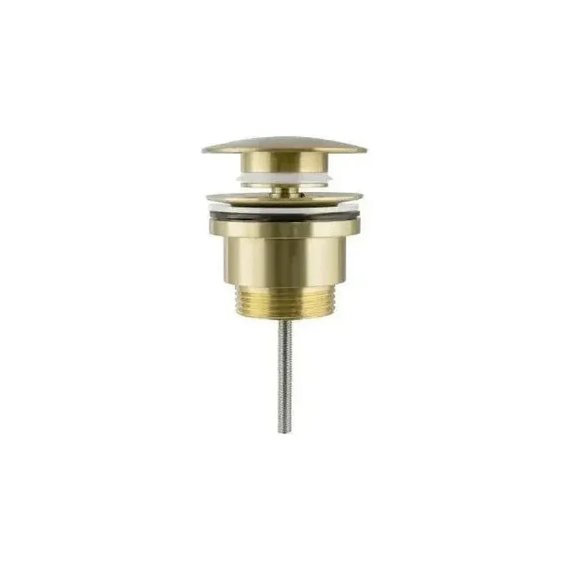 Válvula click clack para lavabo y bidet de latón dorado cepillado de Valaz