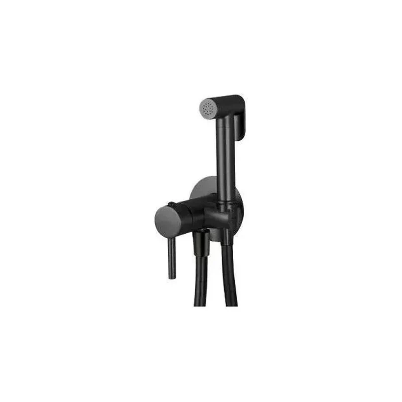 Grifo de bidet empotrado en latón y acero inoxidable en negro mate Guadiana de Valaz
