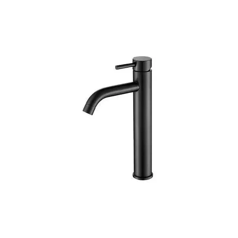 Grifo de lavabo alto monomando en latón negro mate Jabalón de Valaz