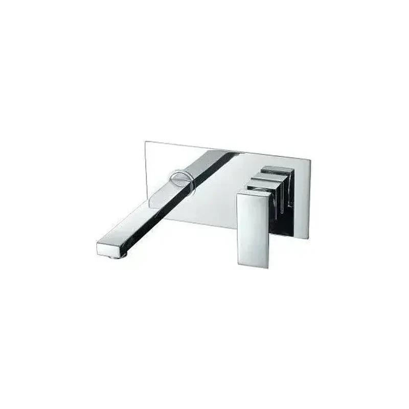Grifo de lavabo empotrado monomando cuadrado en latón cromado Tajo de Valaz