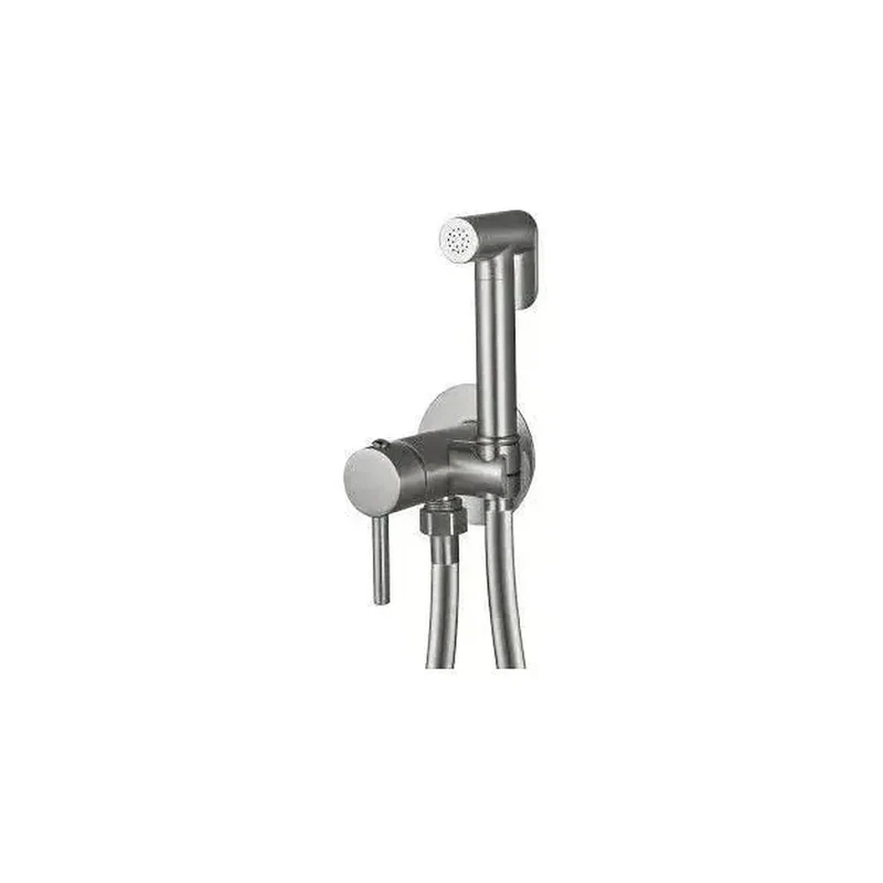 Grifo de bidet empotrado en latón en acero cepillado Guadiana de Valaz