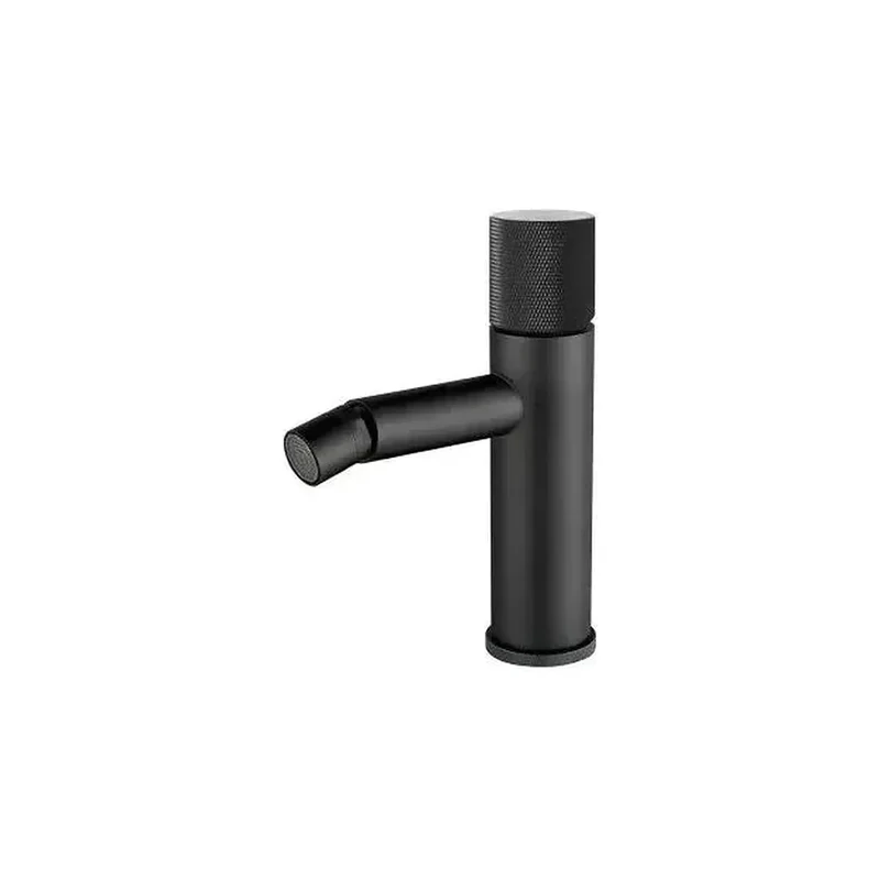 Grifo de bidé de caño recto y cuerpo redondo con llave monomando en negro mate Bidasoa de Valaz