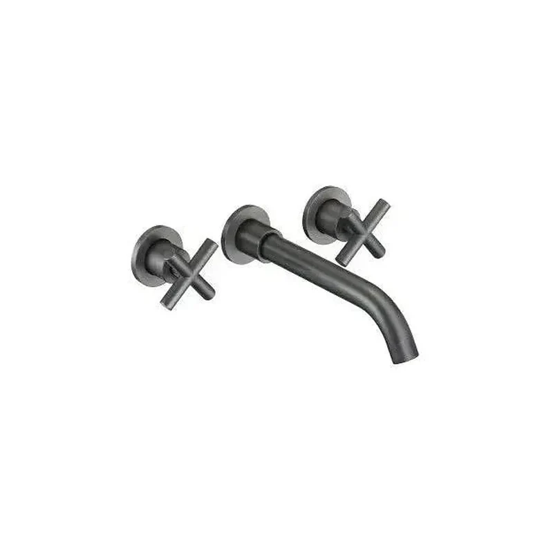 Grifo de lavabo empotrado bimando redondo en negro mate Nalon de Valaz