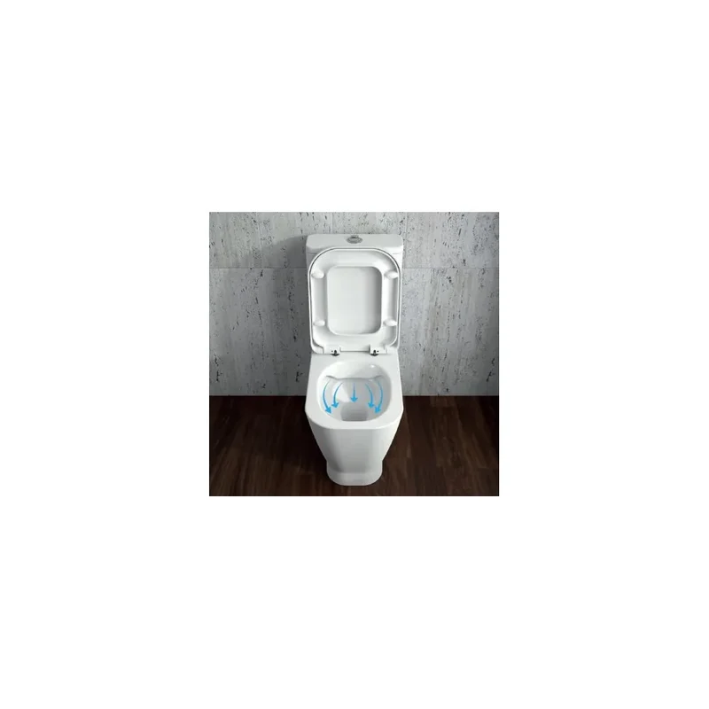 Inodoro Completo de Suelo Rimflush Look Unisan Blanco