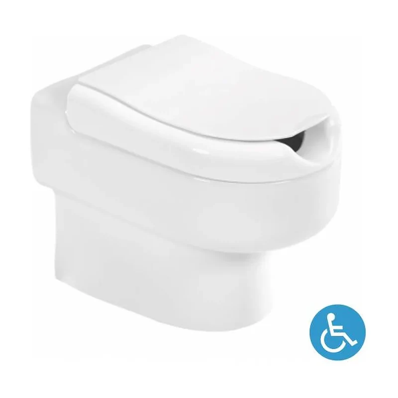 Inodoro de Suelo Adaptado Movilidad Reducida New WCCare Unisan Blanco