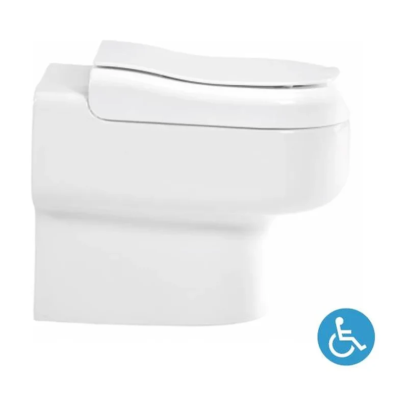 Inodoro de Suelo Adaptado Movilidad Reducida New WCCare Unisan Blanco