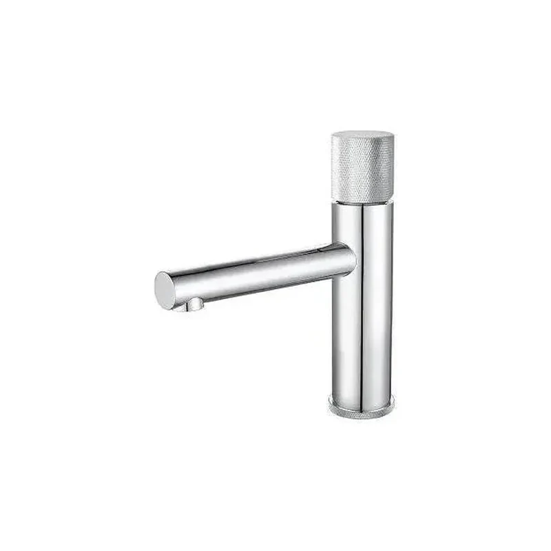 Grifo de lavabo monomando de caño recto redondo en latón cromado Bidasoa de Valaz