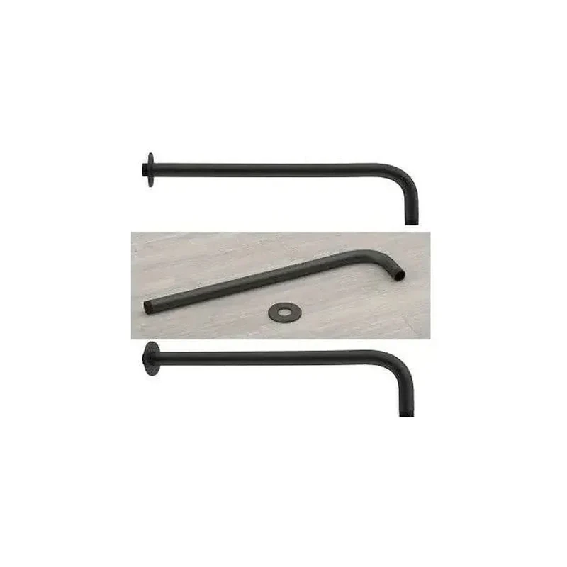 Soporte de rociador de ducha para pared de latón de 9x40 cm en negro mate de Valaz