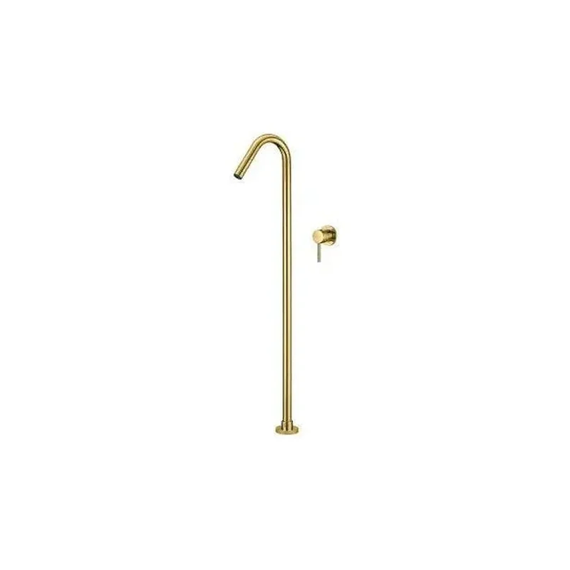 Grifo monomando para bañera exenta en latón dorado cepillado Júcar de Valaz
