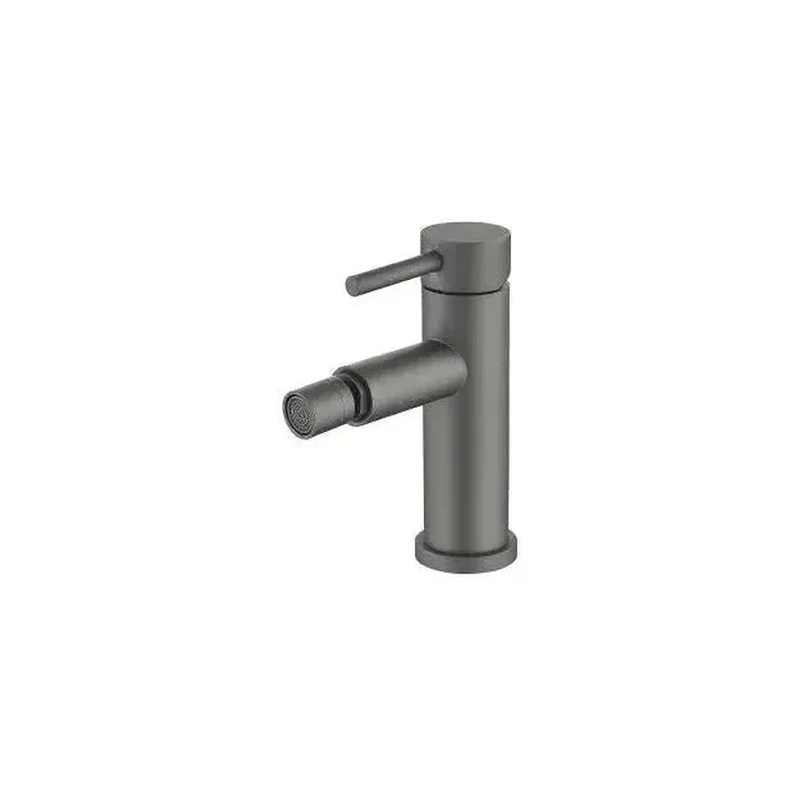 Grifo de bidet redondo y monomando en latón en gun metal Jabalón de Valaz
