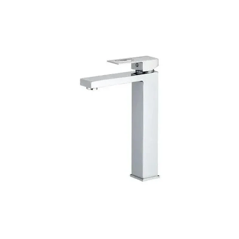 Grifo de lavabo de caño alto monomando en latón cromado Guadalete de Valaz