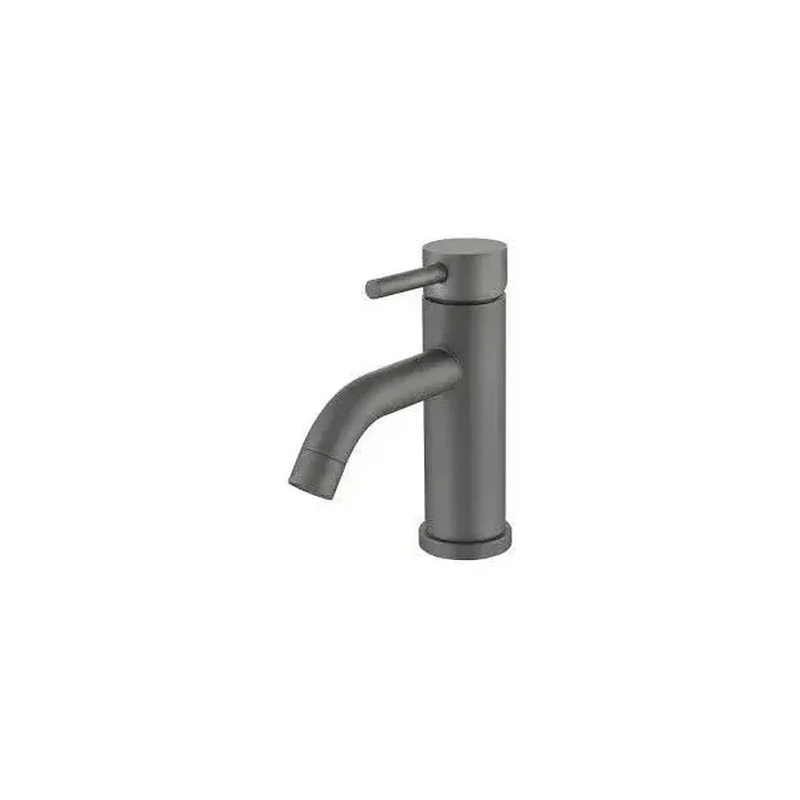 Grifo de lavabo monomando redondo en latón color gun metal Jabalón de Valaz