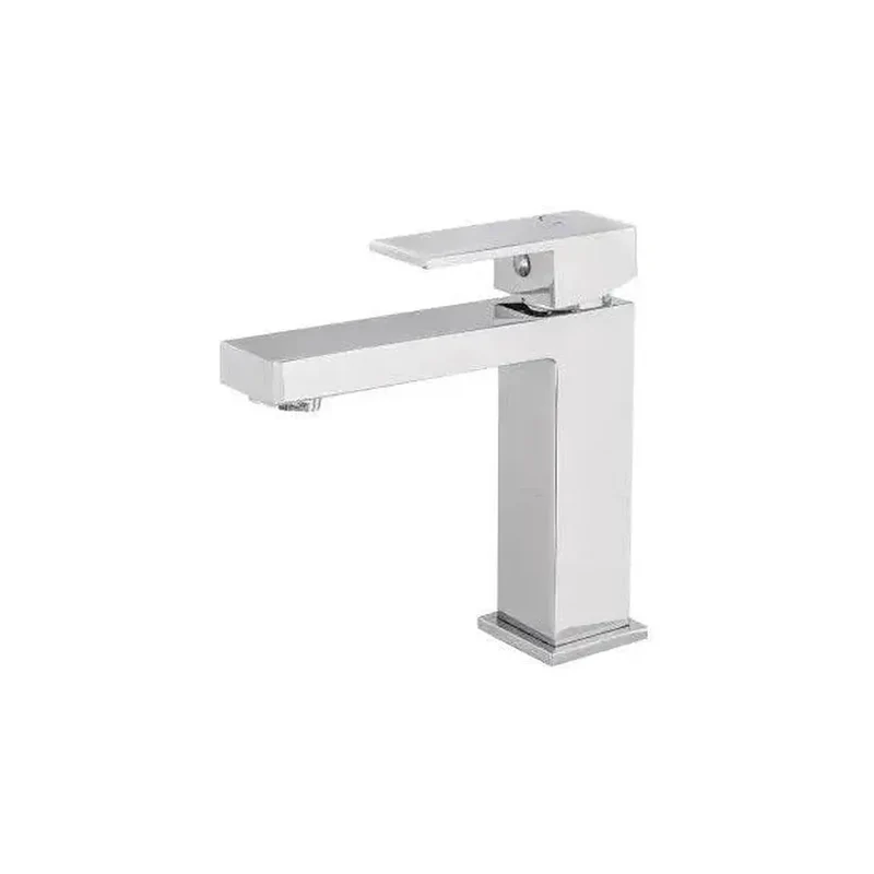 Grifo de lavabo monomando cuadrado de agua fría en cromado Muga de Valaz