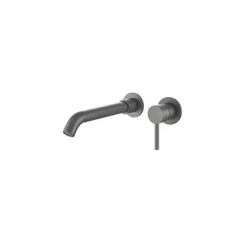 Grifo de lavabo empotrado monomando de 21 cm en latón gun metal Guadiana de Valaz