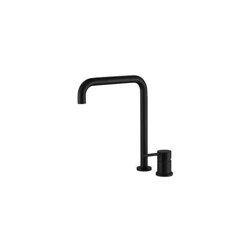 Grifo de lavabo giratorio encastrado monomando en latón negro mate Guadalupe de Valaz