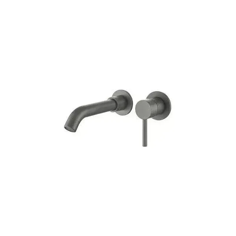 Grifo de lavabo empotrado monomando de 15 cm en latón gun metal Guadiana de Valaz