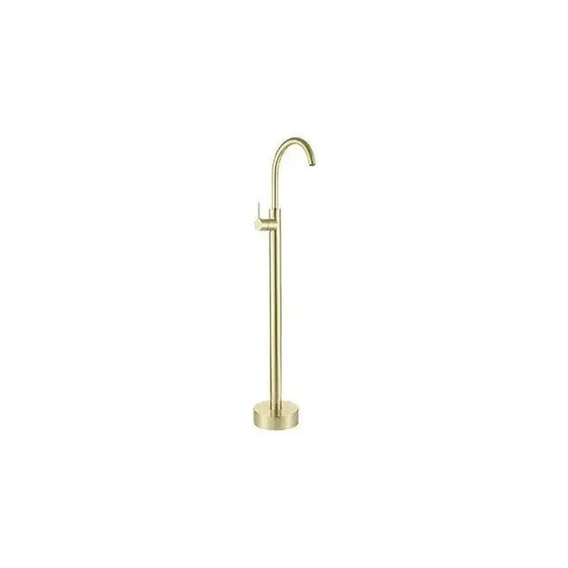 Grifo para bañera exento giratorio con llave monomando en latón dorado cepillado Ebro de Valaz