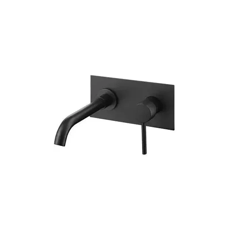 Grifo de lavabo empotrado monomando en latón negro mate Jucar de Valaz