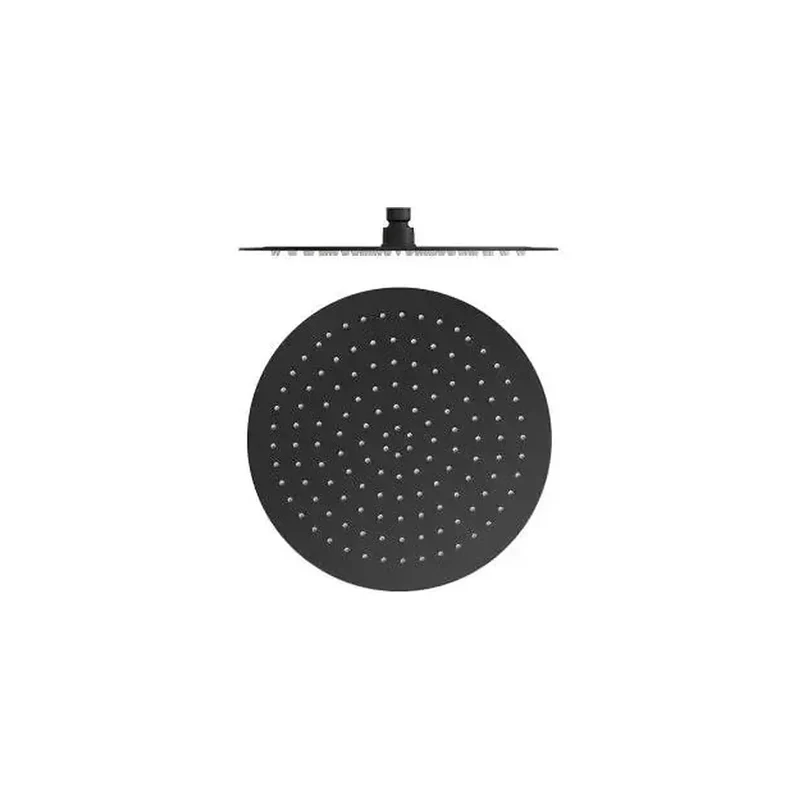 Rociador de ducha circular de acero inoxidable en negro disponible en varias medidas de Valaz