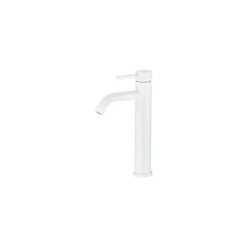 Grifo de lavabo alto monomando en latón color blanco Jabalón de Valaz