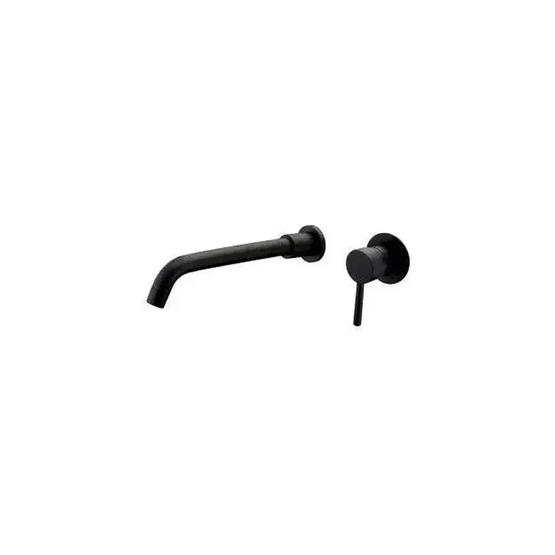 Grifo de lavabo empotrado monomando de 26 cm en latón negro mate Guadiana de Valaz