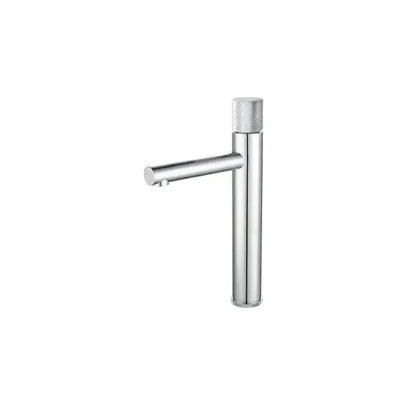 Grifo de lavabo alto monomando de caño recto redondo en latón cromado Bidasoa de Valaz