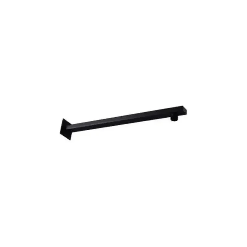 Brazo soporte para rociador de pared cuadrado de 1x35 cm en negro mate de Valaz