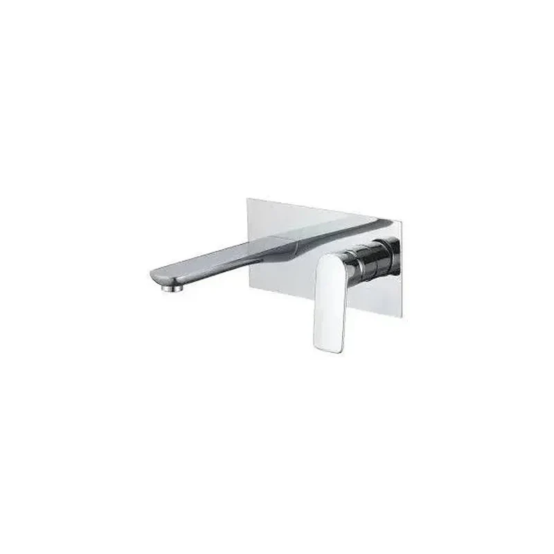 Grifo de lavabo empotrado monomando ovalado en latón cromado Sil de Valaz