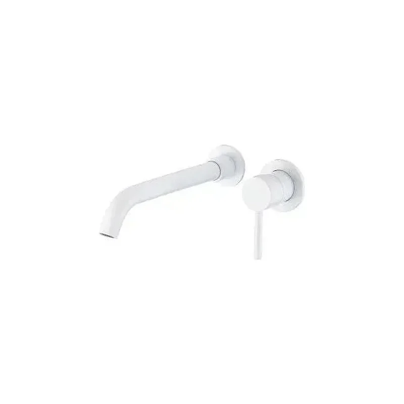 Grifo de lavabo empotrado monomando de 26 cm en latón color blanco Guadiana de Valaz