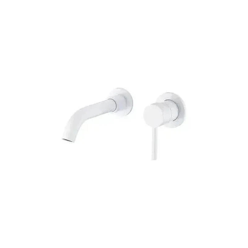 Grifo de lavabo empotrado monomando de 15 cm en latón color blanco Guadiana de Valaz