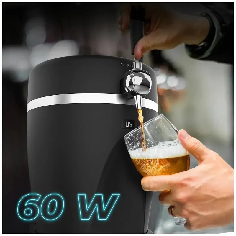 Dispensador de Cerveza BeerFlow 5000: Enfriamiento Rápido y Almacenamiento Versátil de Cecotec