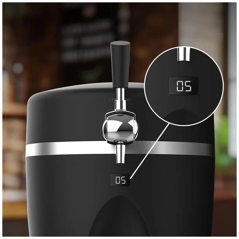 Dispensador de Cerveza BeerFlow 5000: Enfriamiento Rápido y Almacenamiento Versátil de Cecotec