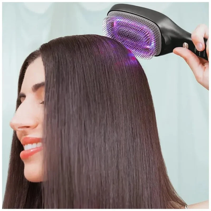 Cepillo reparador HairCare Revitalize con tecnología láser LLLT Microcorrientes EMS luz LED y vibración masajeadora Cecotec