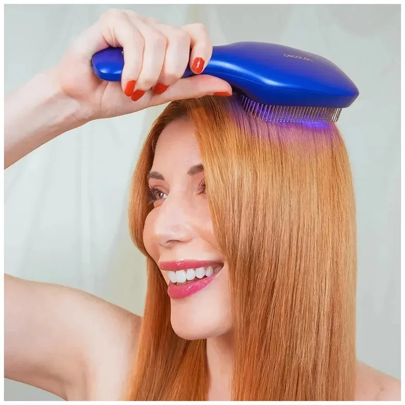 Cepillo reparador HairCare Revitalize con tecnología láser LLLT Microcorrientes EMS luz LED y vibración masajeadora Cecotec