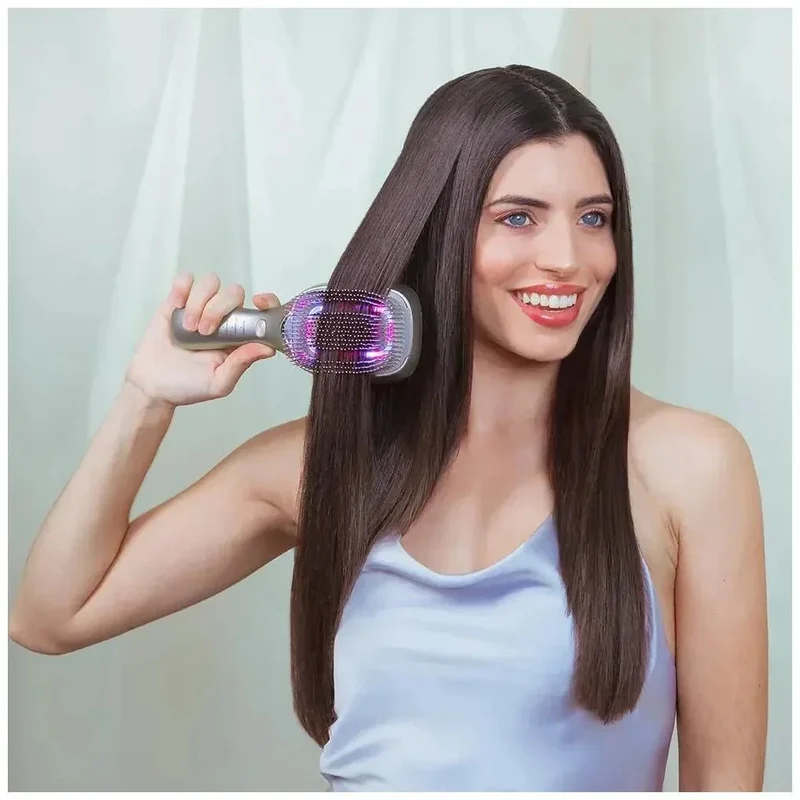 Cepillo reparador HairCare Revitalize con tecnología láser LLLT Microcorrientes EMS luz LED y vibración masajeadora Cecotec