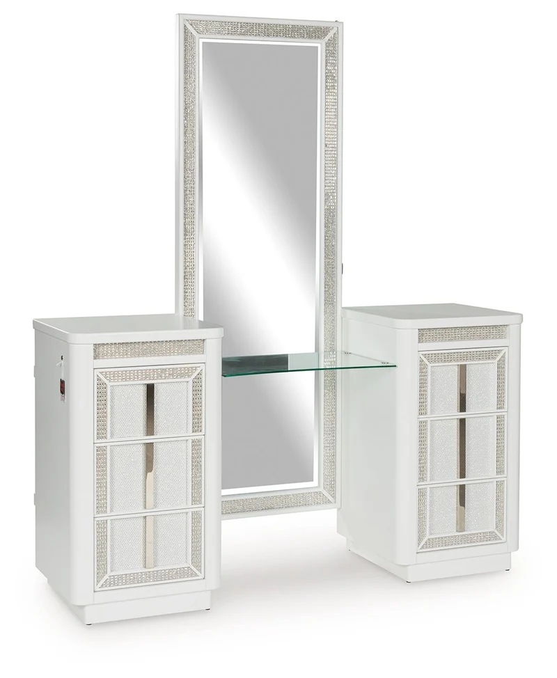 Chalanna - Vanity With Mirror - White