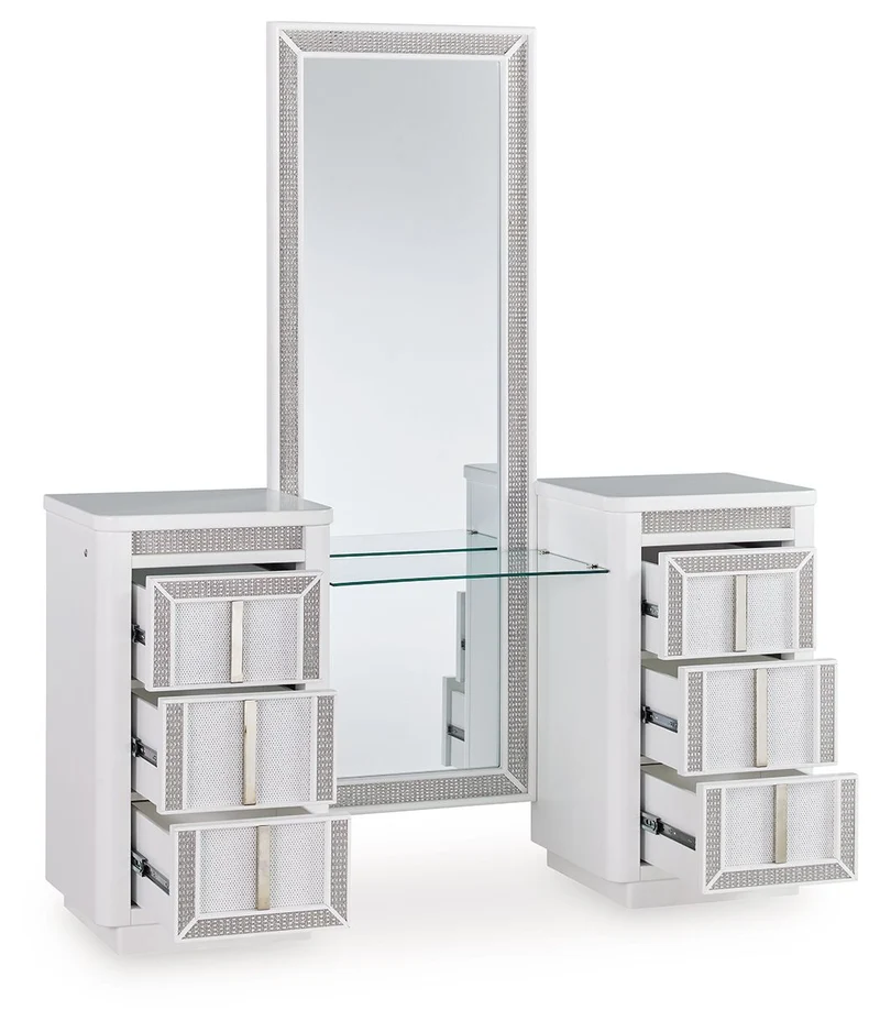 Chalanna - Vanity With Mirror - White
